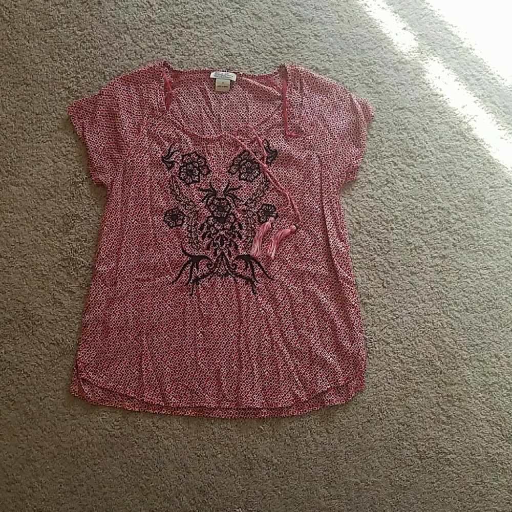 Red white and blue lucky top
